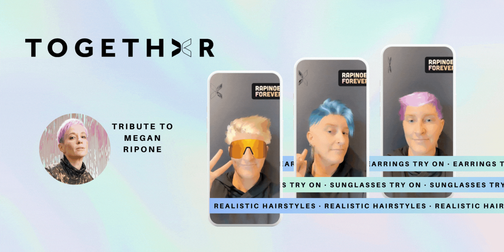 AR experiences for Togethxr as a tribute to Megan Ripone on Snapchat