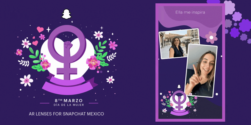 AR experiences for Snapchat Mexico 8 de marzo dia de la mujer