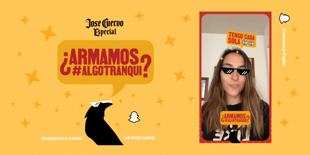 AR experiences for jose cuervo armemos algo tranqui game campaign